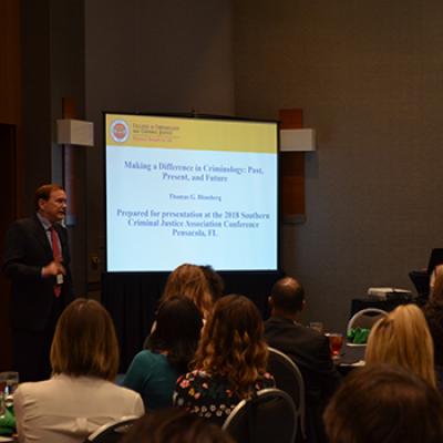 Dean Blomberg delivering presentation