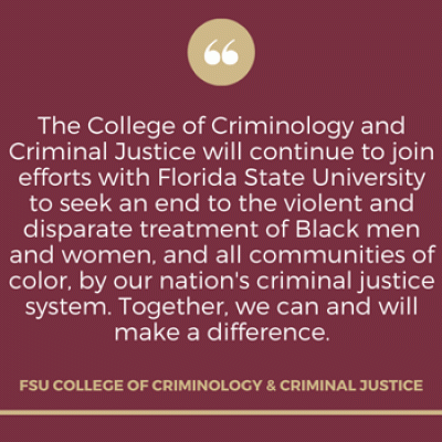 Message from the College of Criminology and Criminal Justice