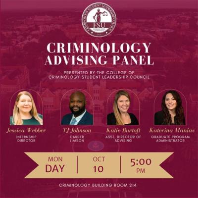 Criminology Student Leadership Council Presents: Criminology Advising Panel